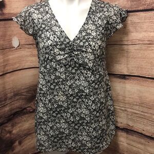 Motherhood maternity black & white blouse